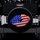 American Flag Kiss Jeep Car Spare Tire Cover Gift For Campers Nearkii