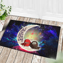 Among Us Couple Love You To The Moon Galaxy Back Doormat Home Decor Nearkii