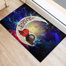 Among Us Couple Love You To The Moon Galaxy Back Doormat Home Decor Nearkii