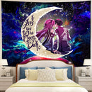 SAO Sword Art Online Asuna Kirito Anime Moon And Back Tapestry Room Decor Nearkii