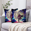 Anime Girl Soul Eater Love You To The Moon Galaxy Pillowcase Room Decor Nearkii
