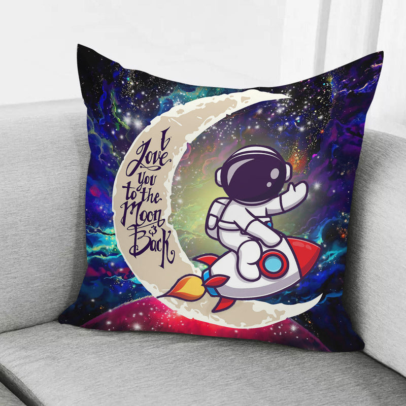 Astronaut Chibi Love You To The Moon Galaxy Pillowcase Room Decor Nearkii