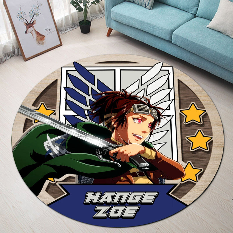 Attack On Titan Hange Zoe Round Carpet Rug Bedroom Livingroom Home Decor Nearkii