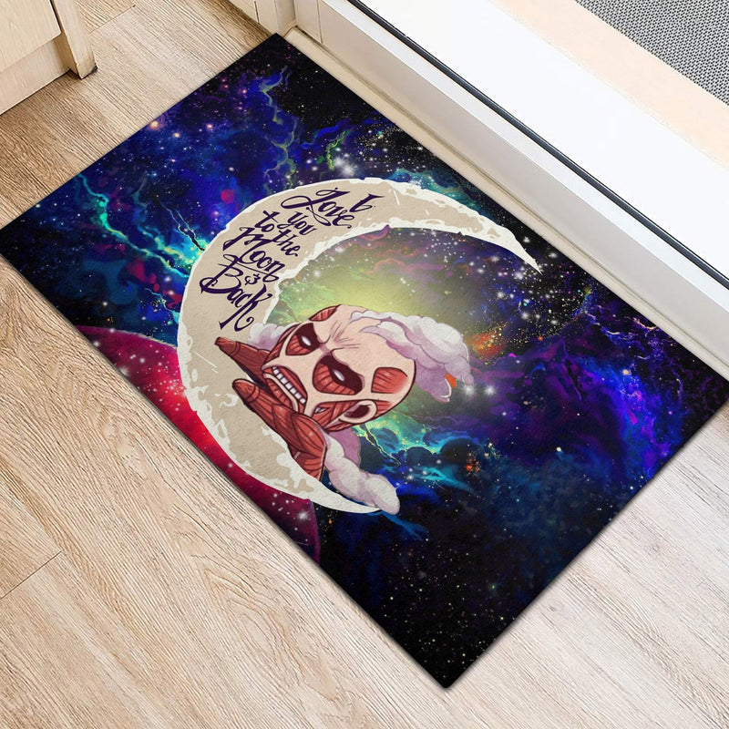 Attack on titan Love You To The Moon Galaxy Back Doormat Home Decor Nearkii