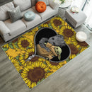Baby Groot And Baby Yoda Sunflower Zipper Rug Carpet Rug Home Room Decor Nearkii