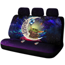 Baby Yoda Love You To The Moon Galaxy Premium Custom Car Back Seat Covers Decor Protectors Nearkii