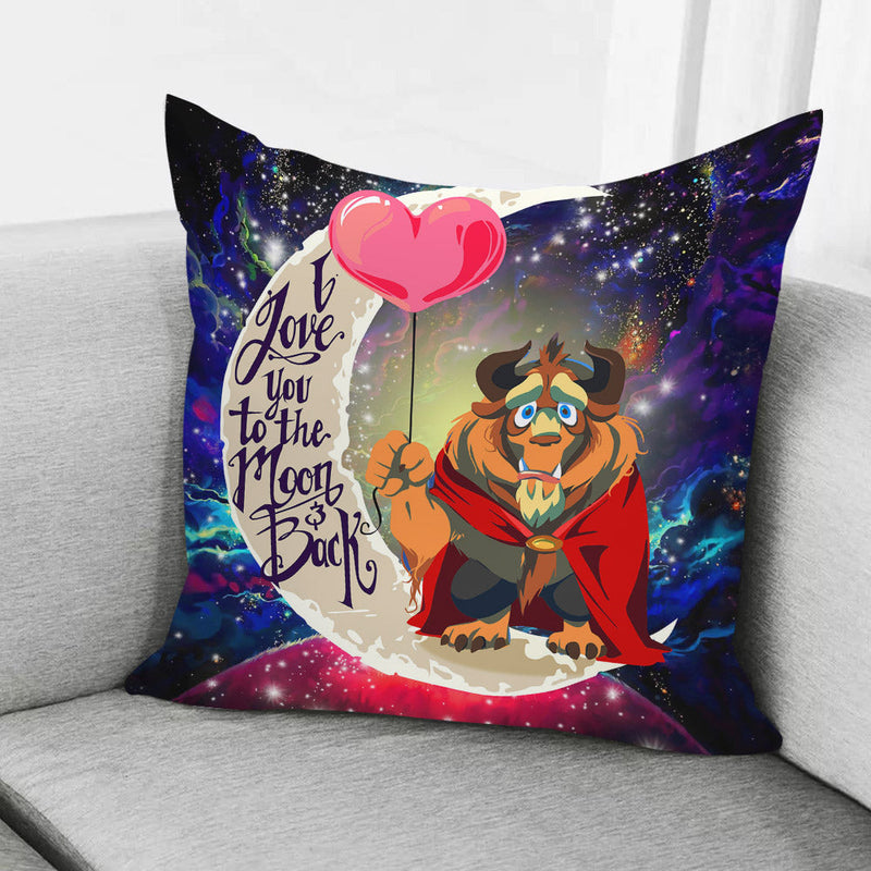 Beauty And The Beast Love You To The Moon Galaxy Pillowcase Room Decor Nearkii