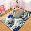 Blastoise Charizard The Great Wave Japan Pokemon Rectangular Area Rug