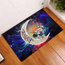 Bokuhina Love You To The Moon Galaxy Back Doormat Home Decor Nearkii