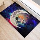 Bokuhina Love You To The Moon Galaxy Back Doormat Home Decor Nearkii