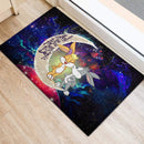 Bunny Couple Love You To The Moon Galaxy Doormat Home Decor Nearkii