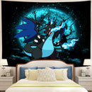 Charizard Mega X Pokemon Moonlight Tapestry Room Decor Nearkii