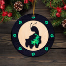 Chikorita Evolution Pokemon Wood Circle Ornament Perfect Gift For Holiday Nearkii