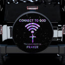 Connected To God-Password Prayer Jeep Car Spare Tire Cover Gift For Campers Nearkii