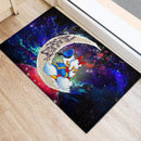 Couple Cute Duck Couple Love You To The Moon Galaxy Doormat Home Decor Nearkii