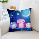 Cute Owl Family Night Pillowcase Room Decor