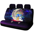 Cute Baby Stitch Sleep Love You To The Moon Galaxy Premium Custom Car Back Seat Covers Decor Protectors Nearkii
