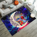 Cute Deadpool And Stitch Love You To The Moon Galaxy Rug Carpet Rug Home Room Decor Nearkii