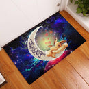 Cute Eevee Pokemon Couple Love You To The Moon Galaxy Back Doormat Home Decor Nearkii