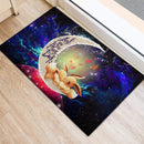 Cute Eevee Pokemon Couple Love You To The Moon Galaxy Back Doormat Home Decor Nearkii