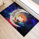 Cute Hinata Haikyuu Love You To The Moon Galaxy Back Doormat Home Decor Nearkii