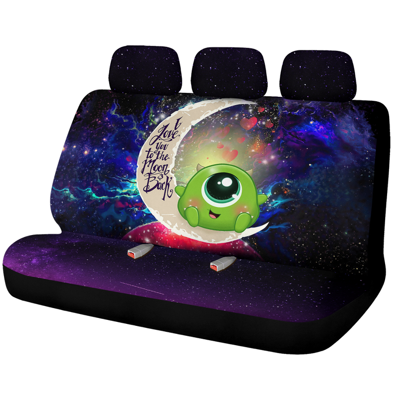 Cute Mike Monster Inc Love You To The Moon Galaxy Premium Custom Car Back Seat Covers Decor Protectors Nearkii