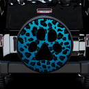 Blue Cute Dog Paw Cheetah Leopard Jaguar Pattern Jeep Car Spare Tire Covers Gift For Campers Nearkii