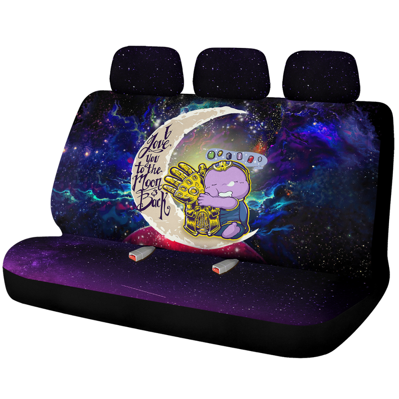 Cute Thanos Love You To The Moon Galaxy Premium Custom Car Back Seat Covers Decor Protectors Nearkii