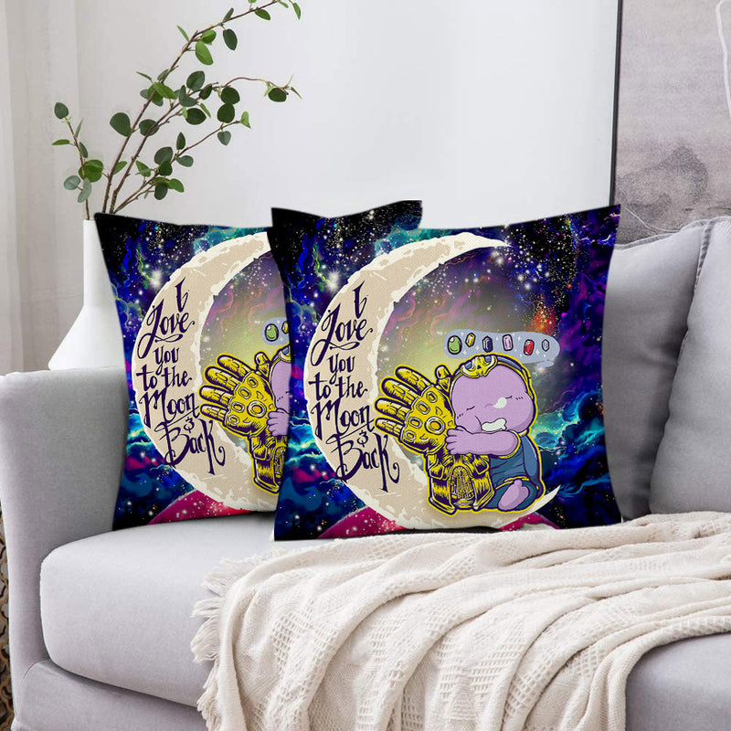 Cute Thanos Love You To The Moon Galaxy Pillowcase Room Decor Nearkii