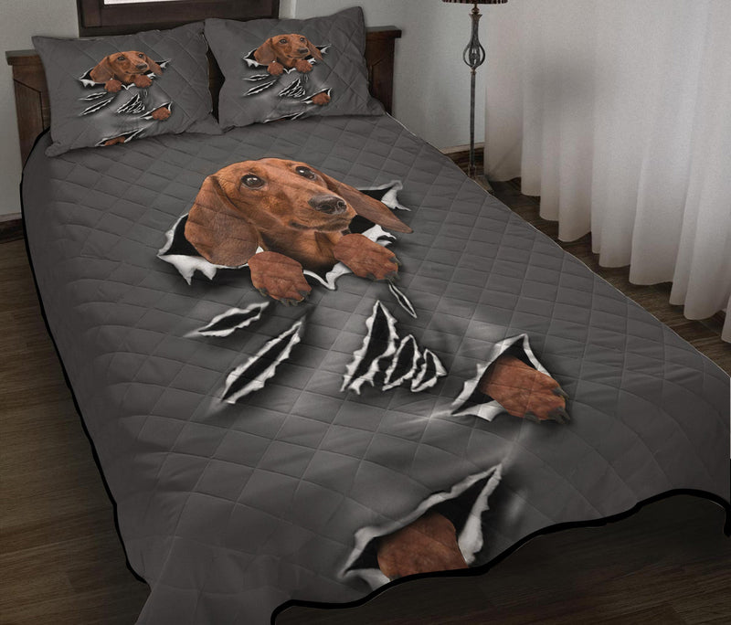 Dachshund Cute Hanging Quilt Bed Sets Nearkii