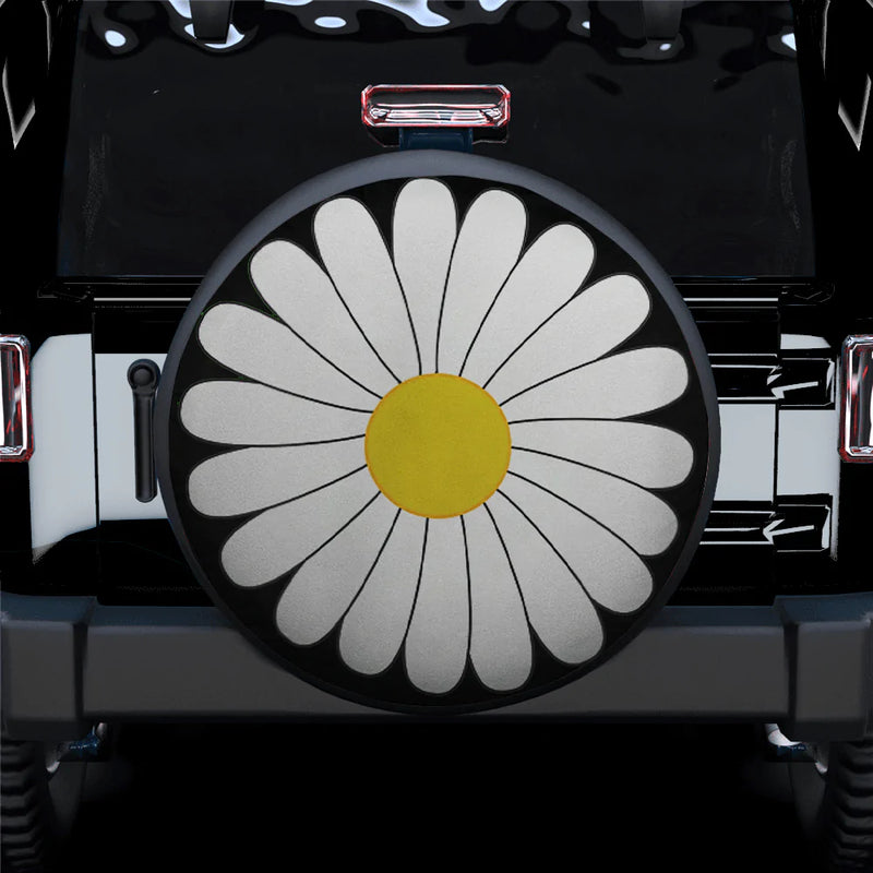 Beautiful Daisy Flower Jeep Car Spare Tire Covers Gift For Campers Nearkii