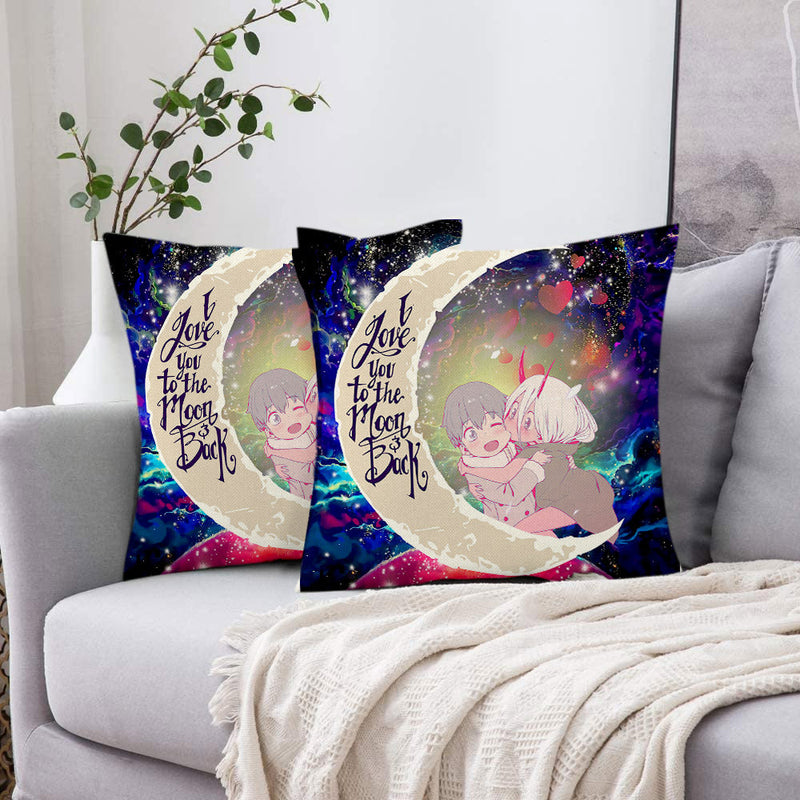 Darling In The Franxx Hiro And Zero Two Love You To The Moon Galaxy Pillowcase Room Decor Nearkii