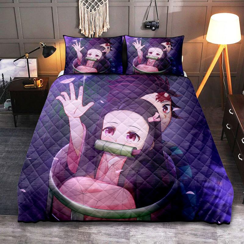 Demon Slayer Kimetsu No Yaiba Quilt Bed Sets Nearkii