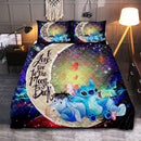 Stitch Eeyore Cute Love You To Moon And Back Quilt Bed Sets Nearkii