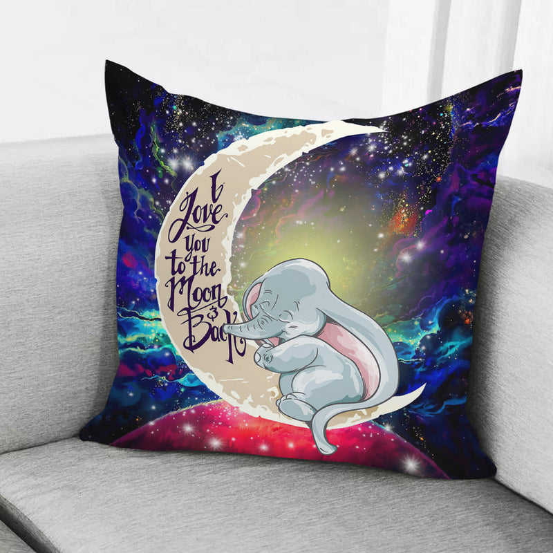 Dumbo Elephant Love You To The Moon Galaxy Pillowcase Room Decor Nearkii