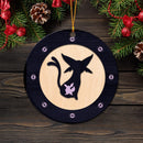 Eevee Espeon Evolution Pokemon Ghost Wood Circle Ornament Perfect Gift For Holiday Nearkii