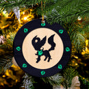 Eevee Leafeon Evolution Pokemon Ghost Wood Circle Ornament Perfect Gift For Holiday Nearkii