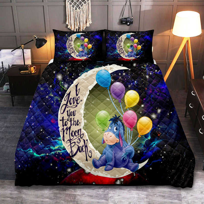 Eeyore Winnie The Pooh Love You To The Moon Galaxy Quilt Bed Sets Nearkii