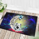 Elephant Love You To The Moon Galaxy Back Doormat Home Decor Nearkii