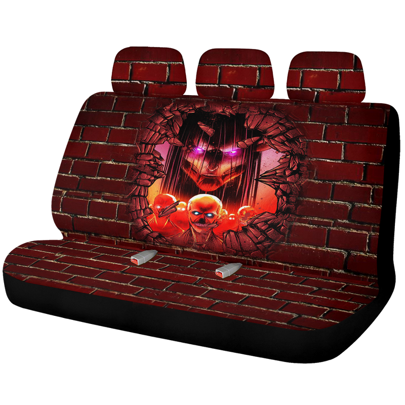 Eren Attack On Titans Founding Titan Break Wall Car Back Seat Covers Decor Protectors Nearkii