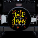 Fall For Jesus, He Never Leaves Car Spare Tire Cover Gift For Campers Nearkii