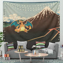 Fuji Mountain Charizard Pokemon Tapestry Room Decor Nearkii