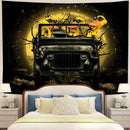 Funny Ducks Drive Jeep Moonlight Halloween Funny Tapestry Room Decor Nearkii