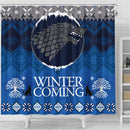 Game Of Thrones Stark Winter Is Coming Christmas Shower Curtain Nearkii