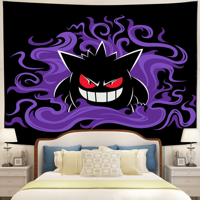 Gengar Pokemon Spoopy Tapestry Room Decor Nearkii