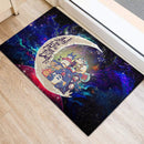 Ghibli Character Love You To The Moon Galaxy Back Doormat Home Decor Nearkii