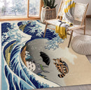 Ghibli Studio Totoro The Great Wave Japan Rectangular Area Rug