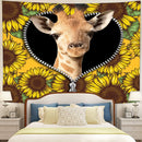 Giraffe Sunflower Zipper Tapestry Room Decor Nearkii