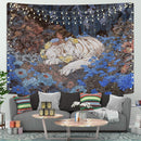 Girl With Tiger Tapestry Room Decor Nearkii