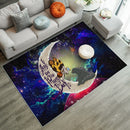 Godzilla Love Mothra Love You To The Moon Galaxy Carpet Rug Home Room Decor Nearkii